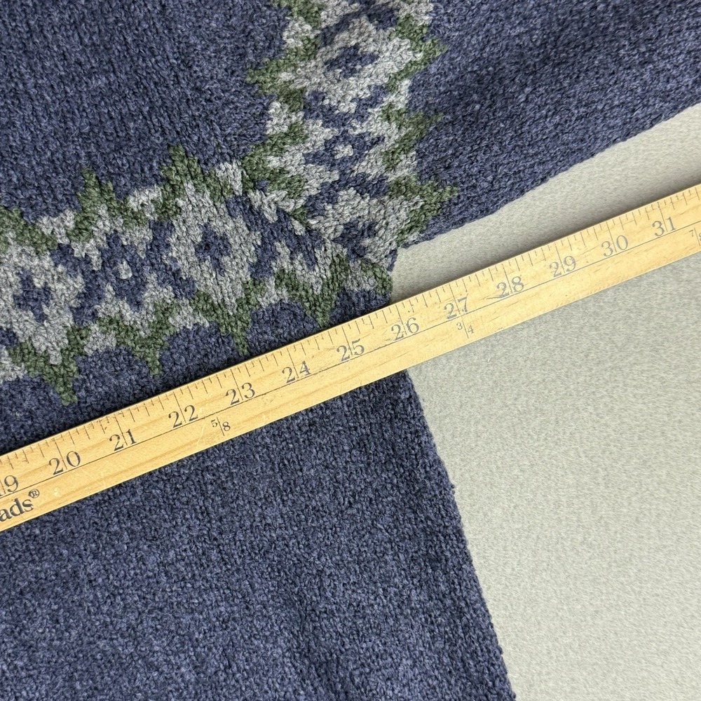 Vintage 90s Northern Elements Size XL Grandpa Sweater Cottagecore Cozy Navy - Picture 5 of 8
